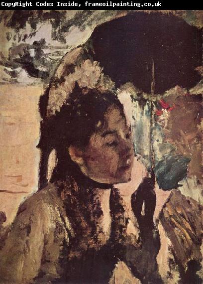 Edgar Degas In den Tuilerien: Frau mit Sonnenschirm